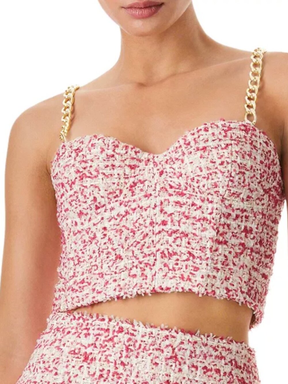 Alice and Olivia Cristi Chain Strap Bustier Top size 8